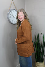 Load image into Gallery viewer, Waffle Knit Open Cardigan-Almond (XL-2X)
