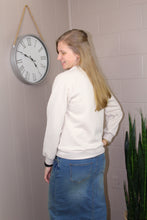 Load image into Gallery viewer, Beige Solid Textured Raglan Sleeve Pullover Sweatshirt- S, M
