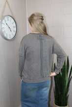 Load image into Gallery viewer, Gray Acid Wash Drop Shoulder Long Sleeve Sweatshirt with Pockets- S, L, XL
