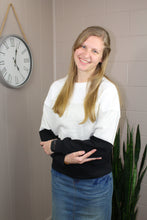 Load image into Gallery viewer, Light Grey Colorblock Drop Shoulder Pullover Sweatshirt (S-XL)
