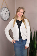 Load image into Gallery viewer, Beige Plain Knitted Buttoned V Neck Cardigan (M-XL)
