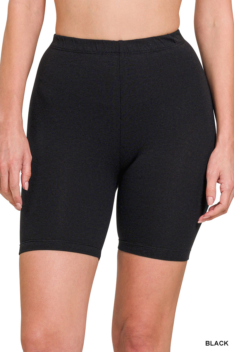 Black Biker Shorts (S-3X)