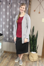 Load image into Gallery viewer, Long Sleeve Open Cardigan with Pockets-Black, Heather Gray, Navy, Heather Pink (S-L)

