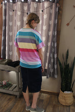 Load image into Gallery viewer, Multicolor Striped Top with Knot- M, L
