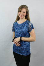 Load image into Gallery viewer, Blue Leopard Print Top (S-L)
