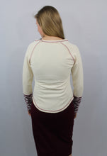 Load image into Gallery viewer, Apricot Ribbed Contrast Stitching Knit Top (S-2X)
