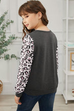 Load image into Gallery viewer, Leopard Sleeve Patchwork Sweatshirt-KIDS

